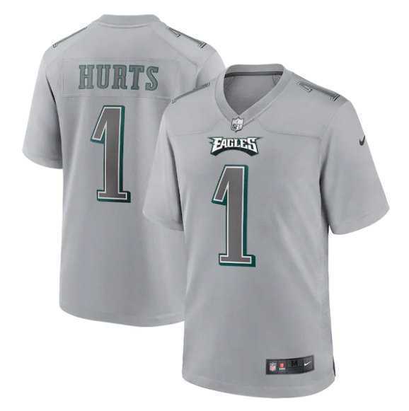 Men's Philadelphia Eagles #1 Jalen Hurts Gray Atmosphere Fashion Stitched Game Jersey Dzhi,We sell and wholesale Men's Philadelphia Eagles #1 Jalen Hurts Gray Atmosphere Fashion Stitched Game Jersey Dzhi on line form chian!